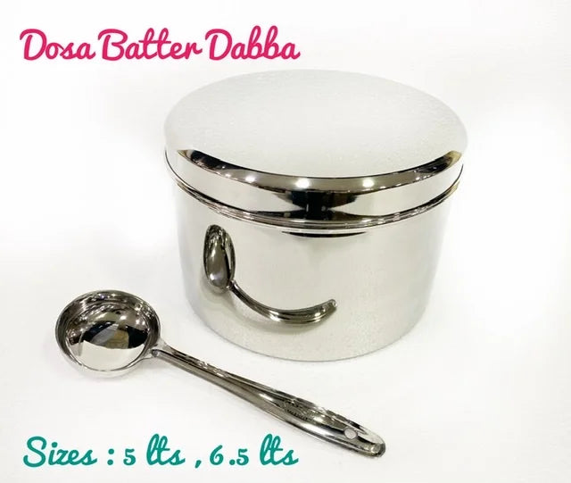 Stainless Steel Dosa Batter Dabba 6.5 lts