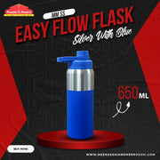 MM SS Easy Flow Flask Silver with Blue 650ml MM3054