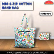 MM 5 Zip Cotton Hand Bag MM3074