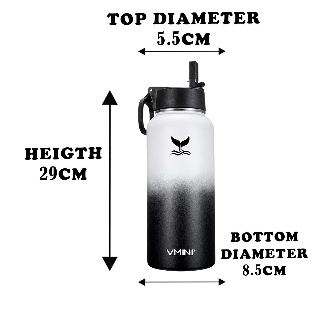 MM SS Vmini Flask Black & White 1183ml MM3052