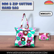 MM 5 Zip Cotton Hand Bag MM3073