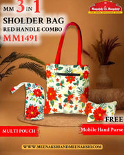 MM 3 in 1 Shoulder Bag Red Handle Combo MM1491