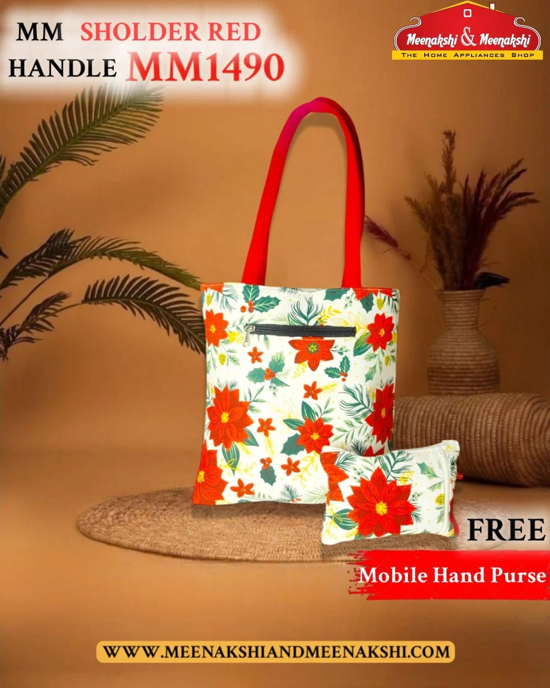 MM Shoulder Bag Red Handle MM1490