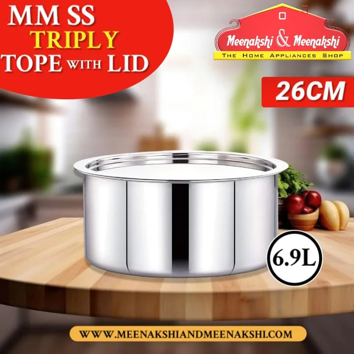 MM SS Triply Tope With Lid 26cm MM1832