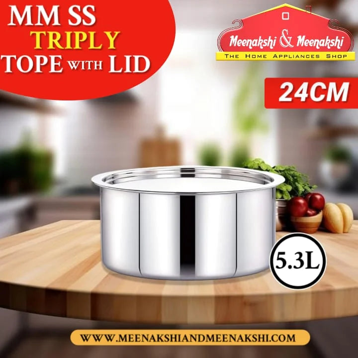 MM SS Triply Tope With Lid 24cm MM1831