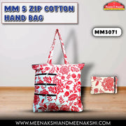 MM 5 Zip Cotton Hand Bag MM3071