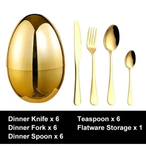 Golden Egg 24 Pc Cutlery Set
