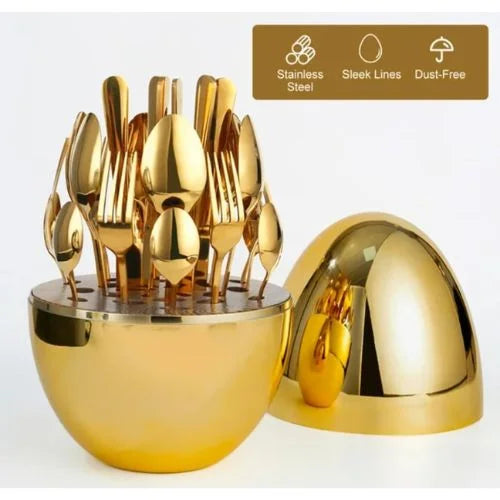 Golden Egg 24 Pc Cutlery Set