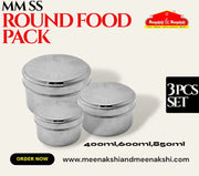 MM SS ROUND FOOD PACK 3 PCS SET MM1009
