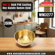 MM SS Gold PVD Coating One Handle Ramen Bowl 350ml MM3277