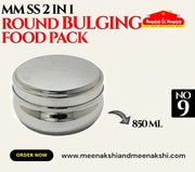 MM SS 2 IN 1 ROUND BULGING FOOD PACK No - 9 850ML MM1008