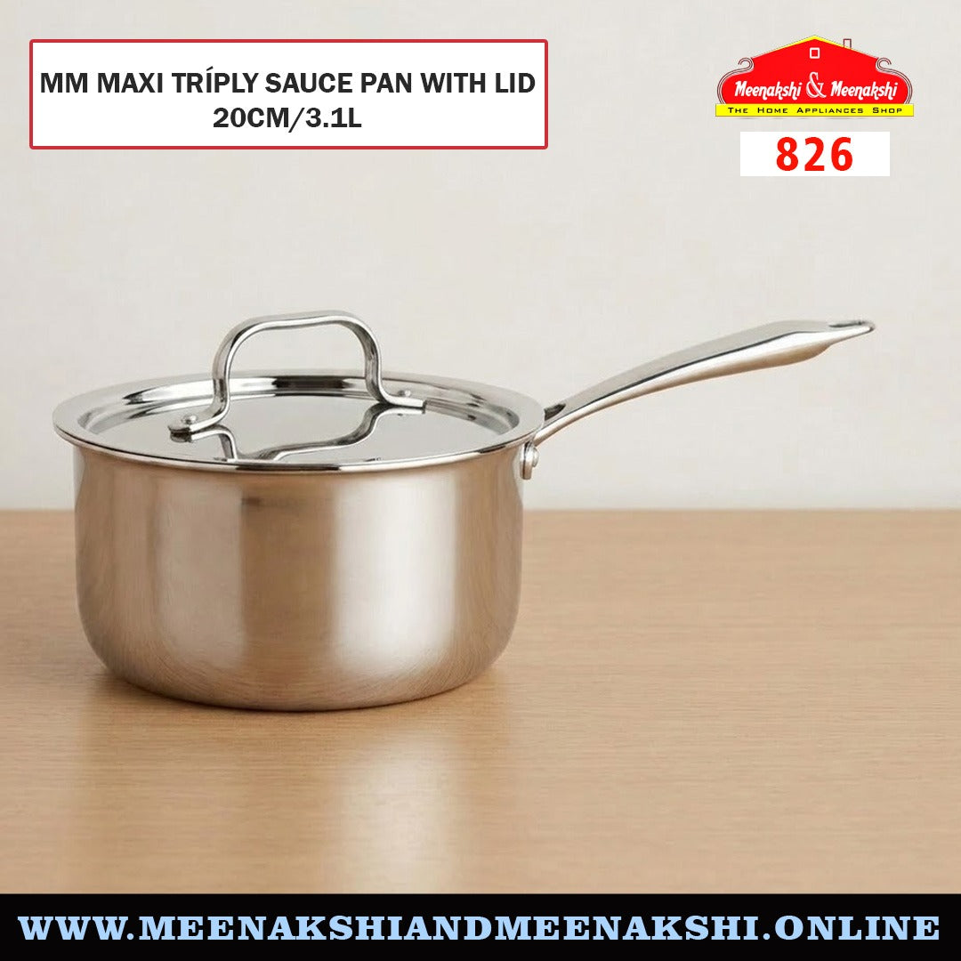 MM Maxi Triply Sauce Pan With Lid