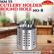 MM SS CUTLERY HOLDER ROUND HOLE 8CM MM1233