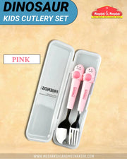 Dinosaur Kids Cutlery Set Pink MM2117