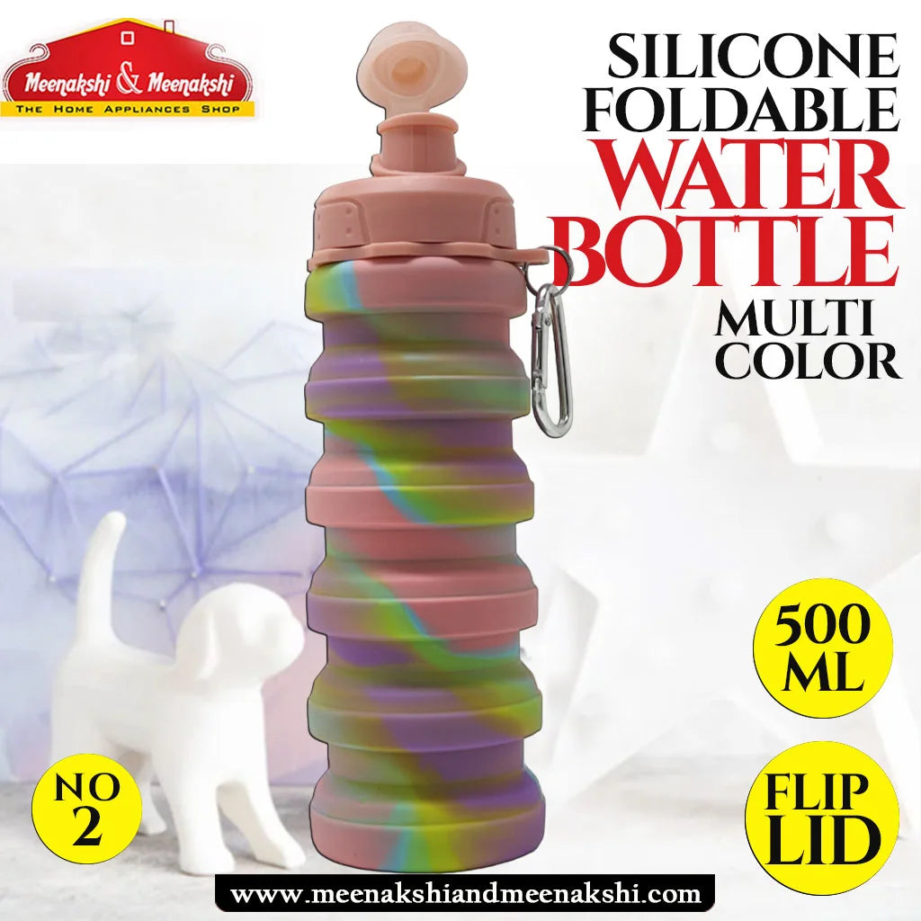 Silicone Foldable Water Bottle - MultiColor No-2 MM995