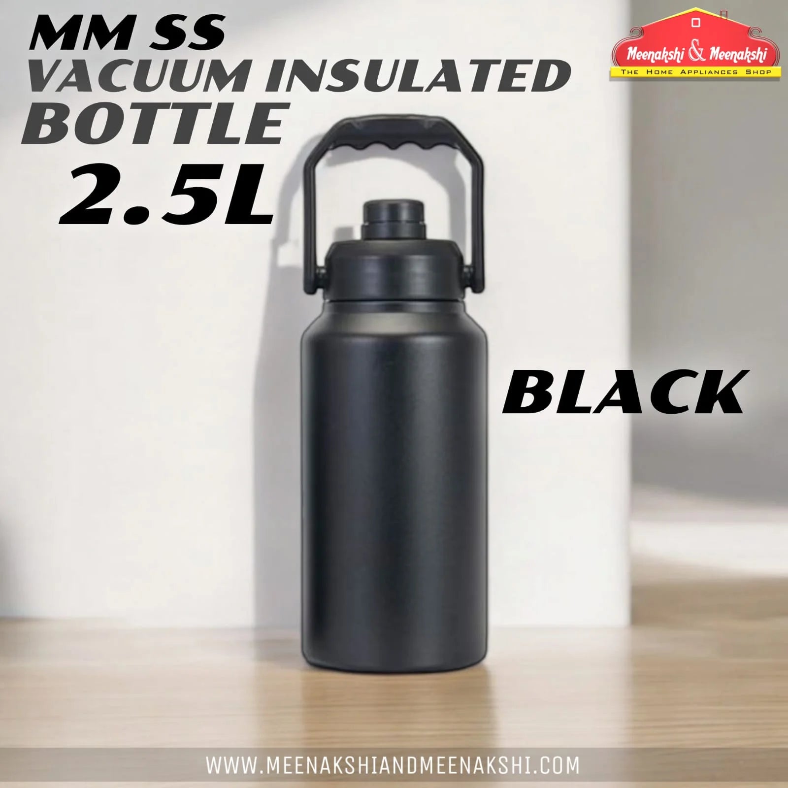 MM SS Vacuum Insulated Bottle Black 2.5L MM2076