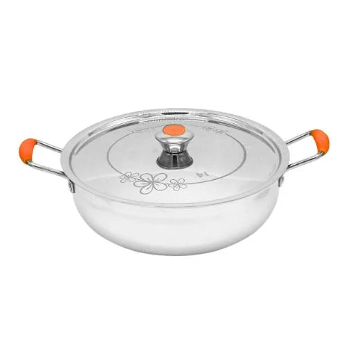 MM SS 3Pcs Sandwich Bottom Kadai with Lid Combo