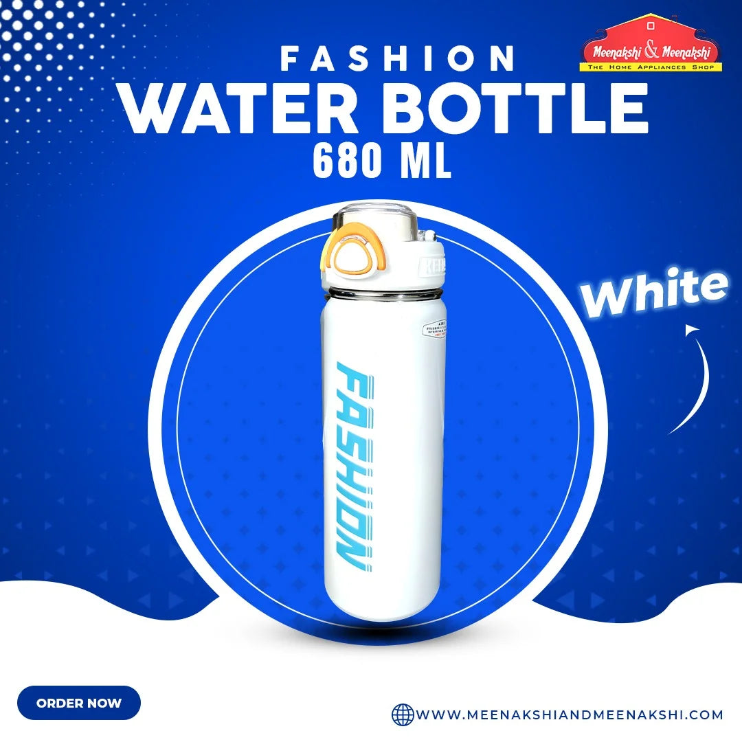 Fashion Water Bottle 680ml White MM2758