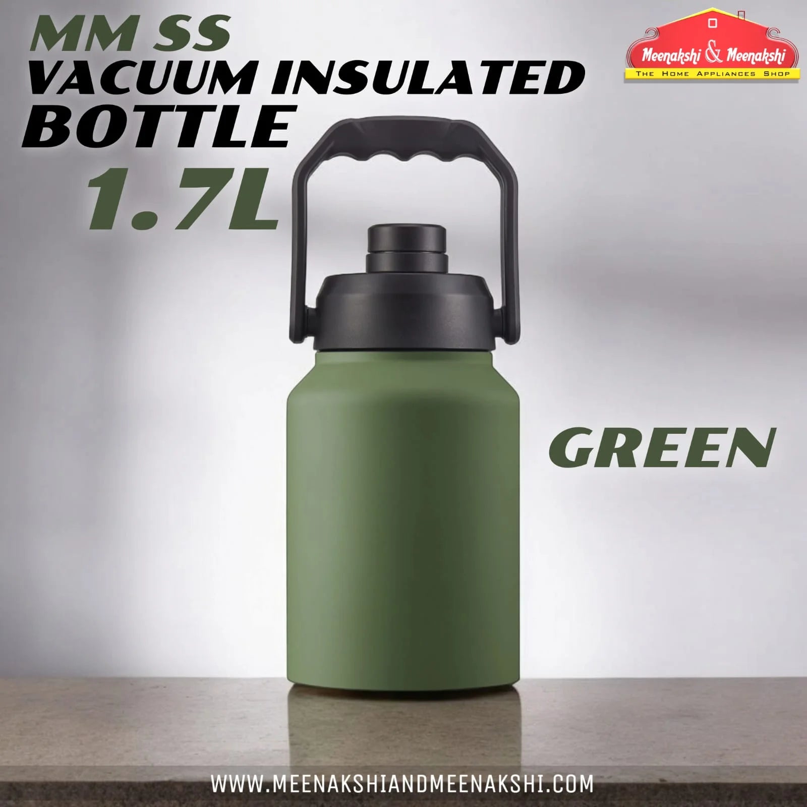MM SS Vacuum Insulated Bottle Green 1.7L MM2072