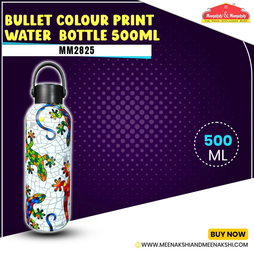 Bullet Colour Print Water Bottle 500ml MM2825