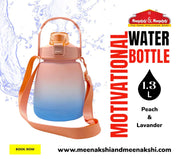 Motivational Water Bottle 1.3 Ltr Peach+Lavender MM980