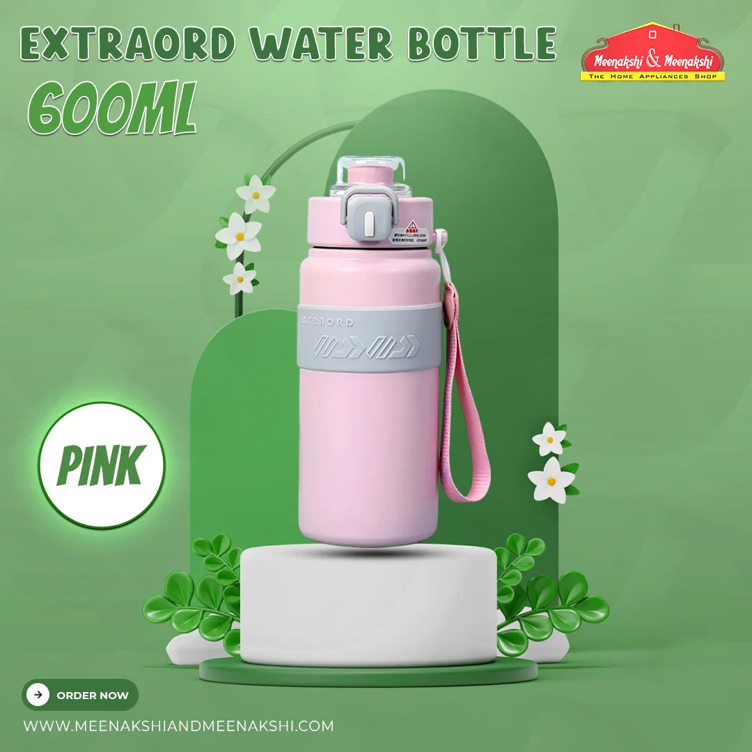 Extraord Water Bottle 600ml Pink MM2749