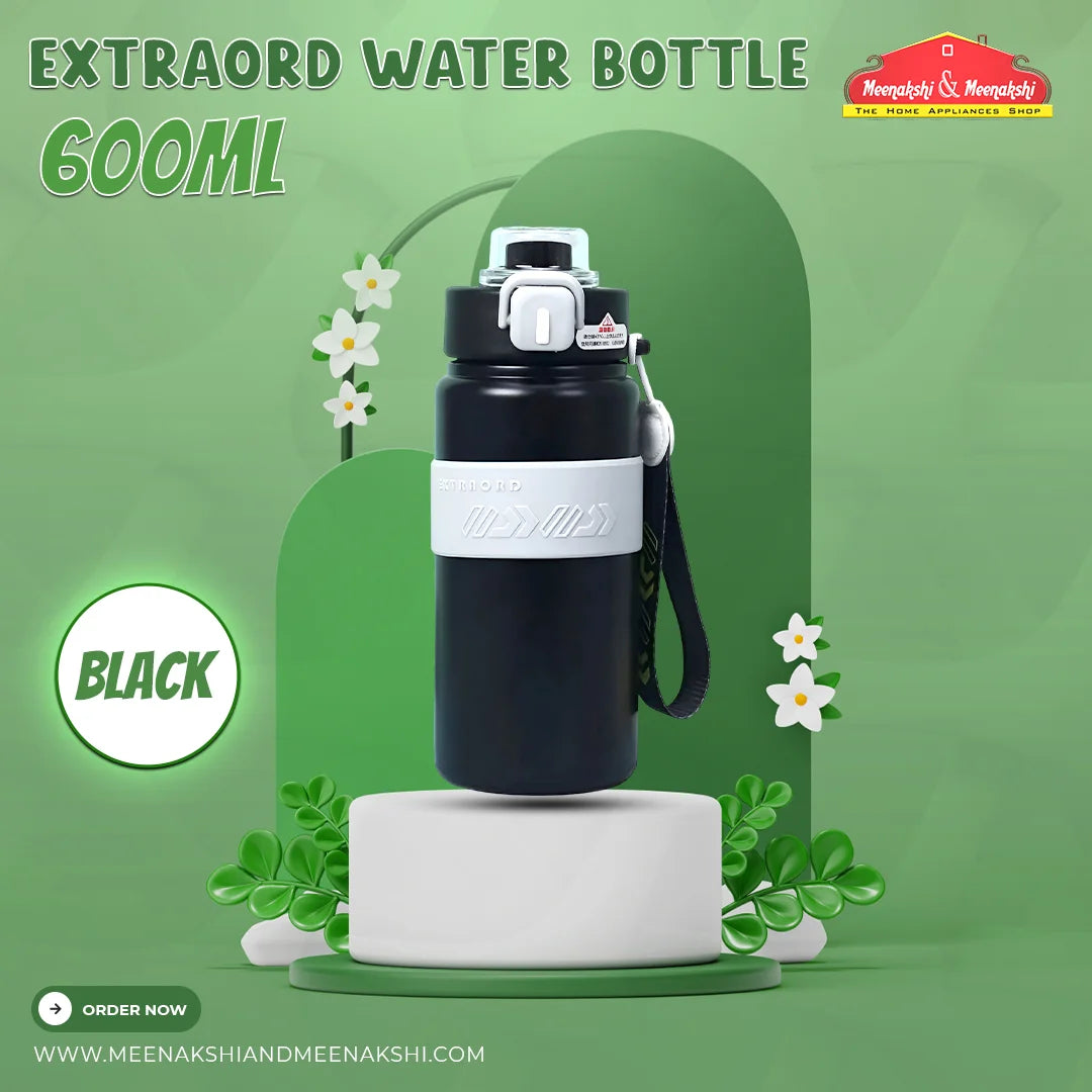 Extraord Water Bottle 600ml Black MM2748