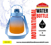Motivational Water Bottle 1.3 Ltr Lavender+Orange MM981