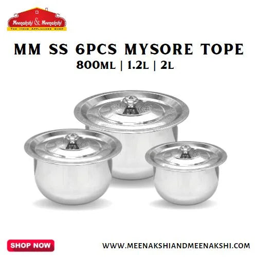 MM SS 6PCS MYSORE TOPE