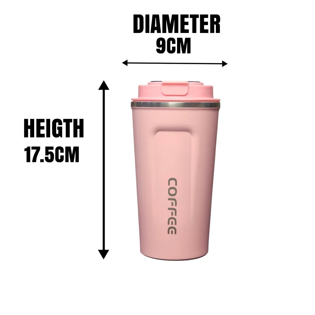 MM SS Vaccum Coffee Cup 400ml with temperature Pink MM3088