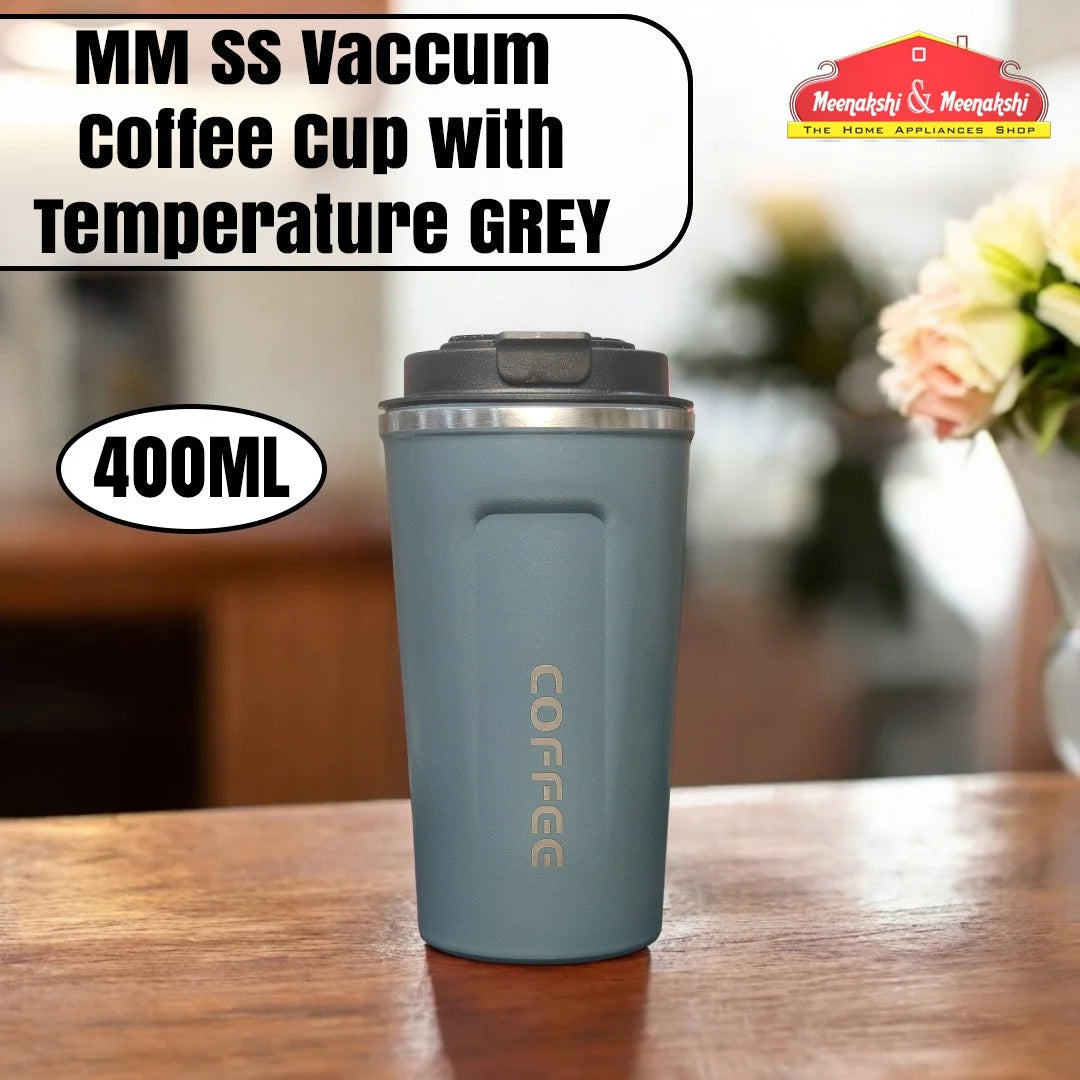 MM SS Vaccum Coffee Cup 400ml with temperature Gray MM3087