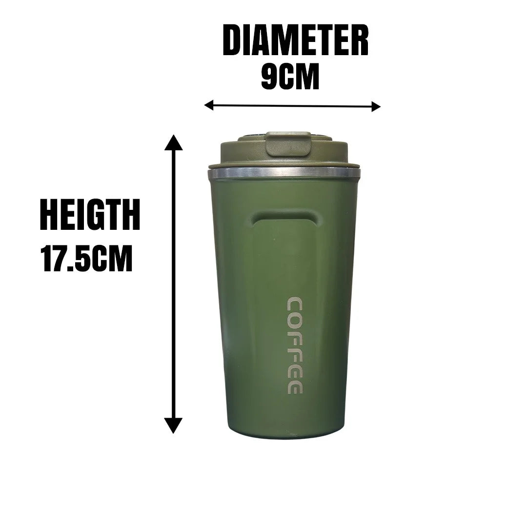 MM SS Vaccum Coffee Cup 400ml with temperature Green MM3086