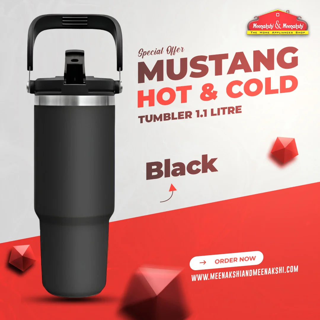Mustang Hot & Cold Tumbler 1.1L Black MM2763