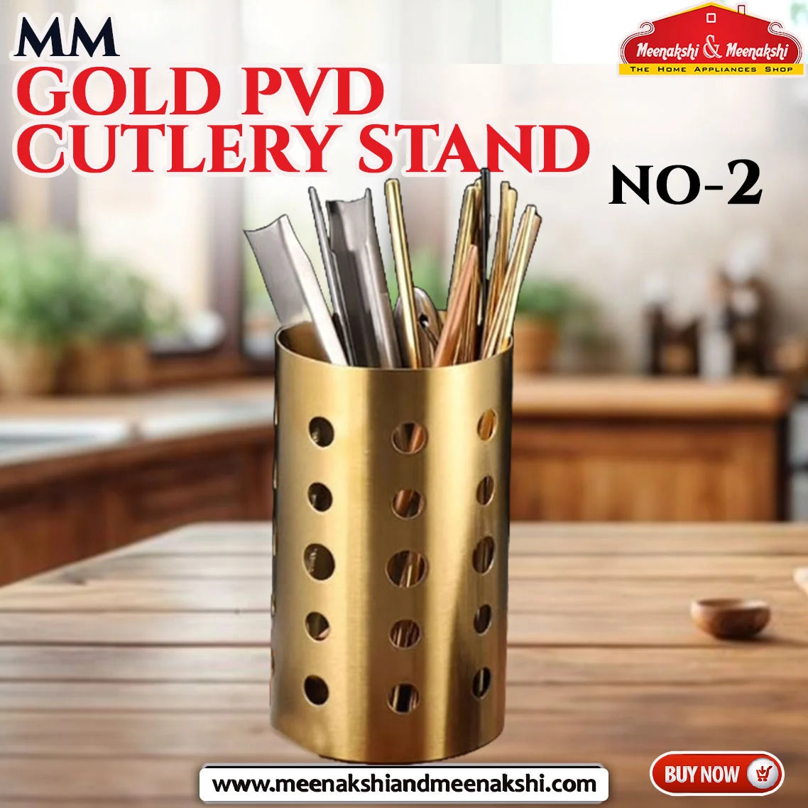 MM GOLD PVD CUTLERY STAND NO-2 MM1230