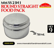MM SS 2 IN 1 ROUND STRAIGHT FOOD PACK No - 9 750ML MM1000