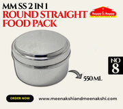 MM SS 2 IN 1 ROUND STRAIGHT FOOD PACK No - 8 550ML MM999