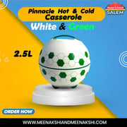 Pinnacle Hot & Cold Casserole 2500ml White & Green MM2736