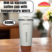 MM SS Vaccum Coffee Cup 400ml with temperature White MM3089