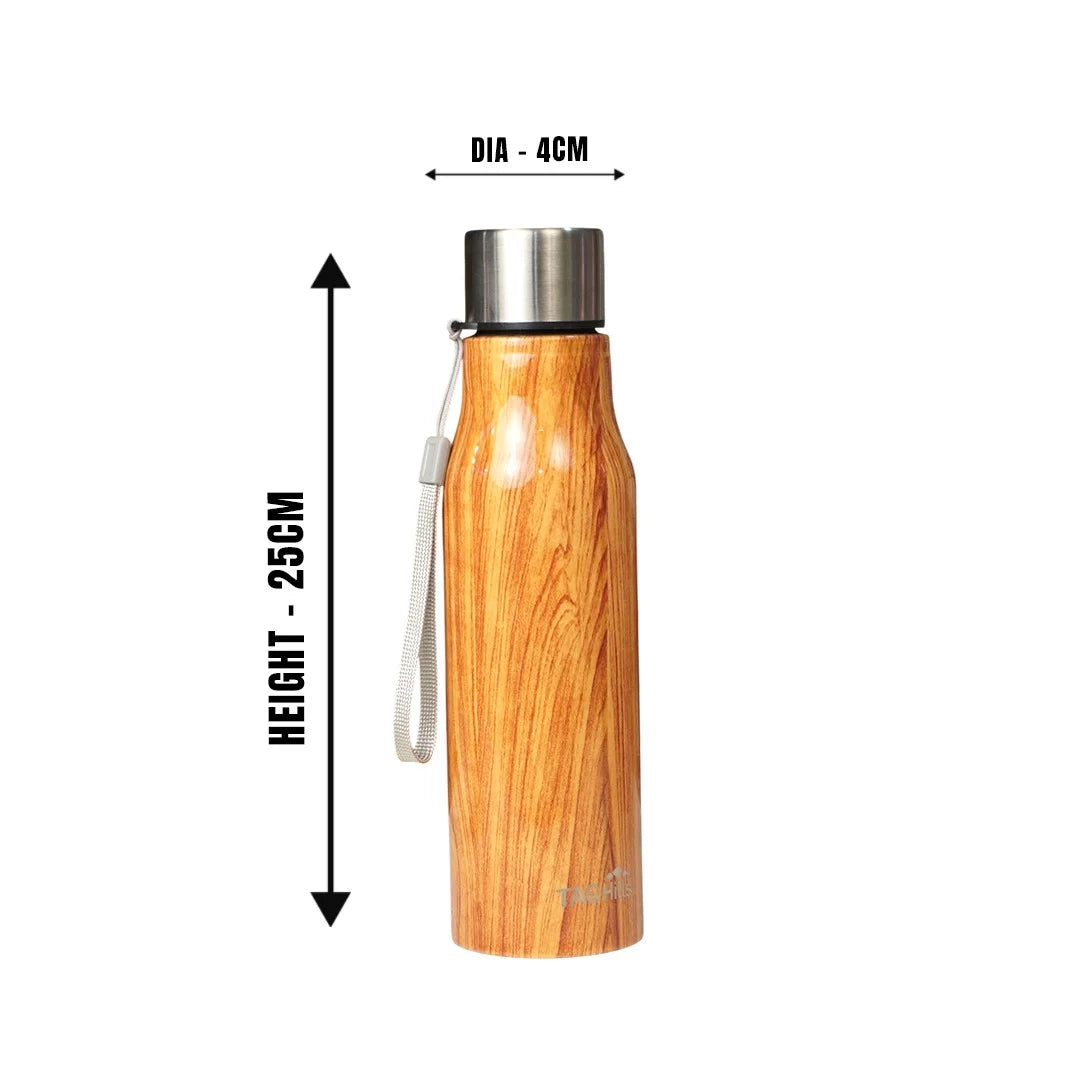 TAG HILLS Sparkle Printed Water Bottle Woodern 800ml MM3440