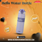 Hello Water Bottle 600ml Purple MM2719