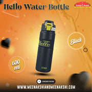 Hello Water Bottle 600ml Black MM2717
