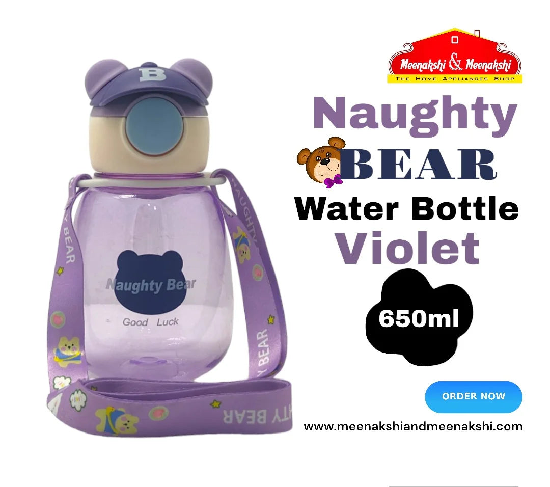 Naughty Bear Water Bottle Violet 650ml MM880