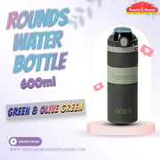Rounds Water Bottle 600ml Green & Olive Green MM2711