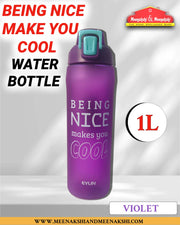 Being Nice Makes You Cool Water Bottle Violet MM2704