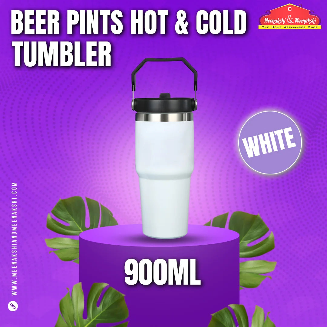 Beer Pints Hot & Cold Tumbler 900ml White MM2729