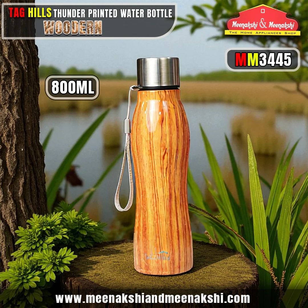 TAG HILLS Thunder Printed Water Bottle Woodern 800ml MM3445