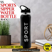 SPORTS SS SIPPER BOTTLE 500 Black MM917