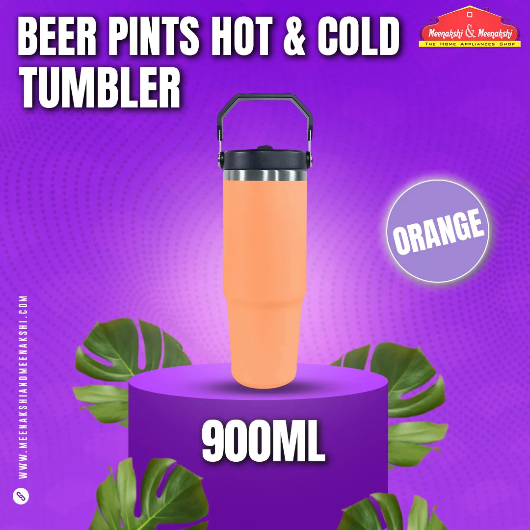 Beer Pints Hot & Cold Tumbler 900ml Orange MM2727