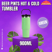 Beer Pints Hot & Cold Tumbler 900ml Green MM2726