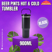Beer Pints Hot & Cold Tumbler 900ml Black MM2725